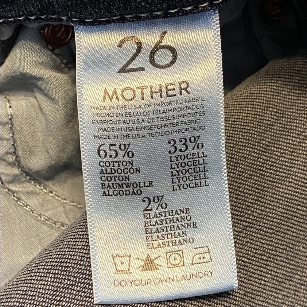 MOTHER ‘The Looker’ Ankle Coffee Tea or Me Wash Size 26 x 28” Designer - Picture 8 of 14